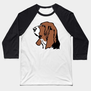 Basset Hound Head Dog Dogs Baseball T-Shirt